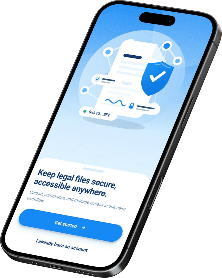 LexChain mobile document dashboard